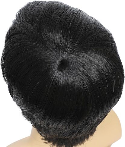 Grey Men's Wig,Short Silver Gray Wig Synthetic Side Part Heat Resistant Natural Halloween Cosplay Hair Straight Wig for Male in Saudi Arabia