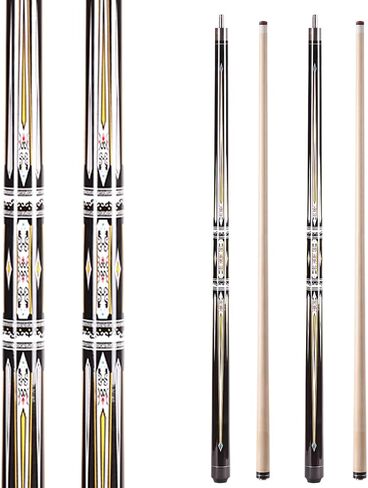 58" Professional Pool Cue Stick Set- Canadian Maple Shaft with Irish Linen Wrap, 13mm Leather Tip, Brass Joint; Includes Glove Cue Bag in Saudi Arabia