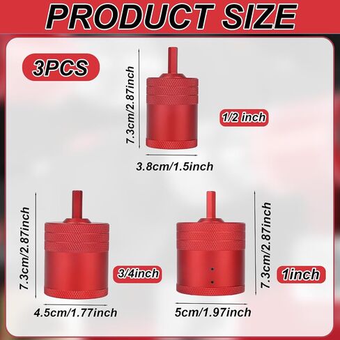 3pcs 1/2" 3/4" 1" Metal Copper Pipe Cleaner, Red Aluminum Copper Tube Pipe Cleaner Brush for Power Drill Suitable for Professional Plumbers and Industrial Purposes in Saudi Arabia