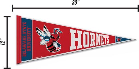Rico Industries NCAA Delaware State Hornets 12" x 30" Felt Wall Décor Pennant - Great for Home/Bed Room/Man Cave Décor in Saudi Arabia
