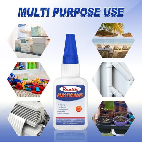 Plastic Model Glue 60g, Strong Clear Glue for Plastic, Instant Drying Heat-Resistant for Model Acrylic PVC Miniatures 3D Printing, with Anti-Clog Cap in Saudi Arabia
