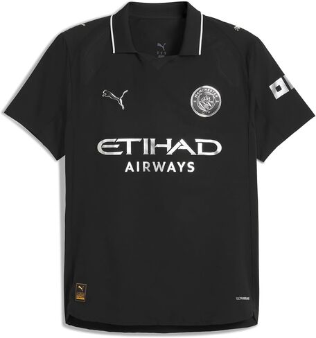 Manchester City FC Men’s 2025/26 Authentic Away Soccer Jersey - Slim Fit - Black in Saudi Arabia