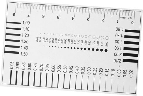 Homoyoyo High Precision Line Measurement Ruler for Flaw Detection Factories and Workshops Compact Transparent Gauge for Crack and Scratch Evaluation in Saudi Arabia