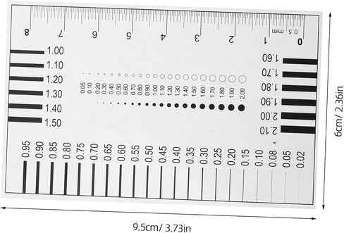 Homoyoyo High Precision Line Measurement Ruler for Flaw Detection Factories and Workshops Compact Transparent Gauge for Crack and Scratch Evaluation in Saudi Arabia