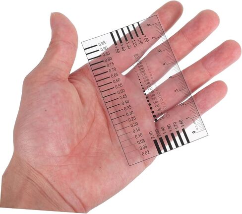 Homoyoyo High Precision Line Measurement Ruler for Flaw Detection Factories and Workshops Compact Transparent Gauge for Crack and Scratch Evaluation in Saudi Arabia