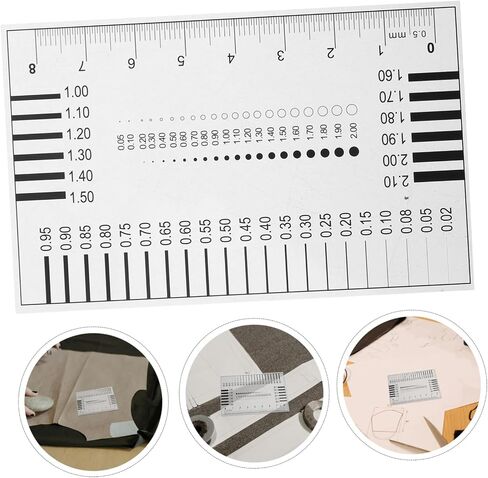 Homoyoyo High Precision Line Measurement Ruler for Flaw Detection Factories and Workshops Compact Transparent Gauge for Crack and Scratch Evaluation in Saudi Arabia