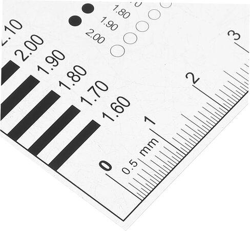 Homoyoyo High Precision Line Measurement Ruler for Flaw Detection Factories and Workshops Compact Transparent Gauge for Crack and Scratch Evaluation in Saudi Arabia