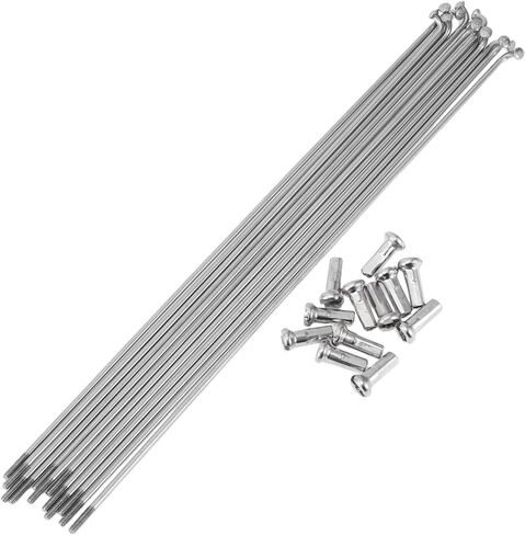 12 Set 14G Bicycle Spokes 195mm Bike Wheel Spokes 304 Stainless Steel Silver Tone in Saudi Arabia