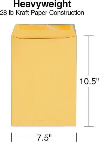 Staples 534719 Gummed Flap Kraft Envelope 7 1/2-Inch x 10 1/2-Inch Brown 100/BX in Saudi Arabia