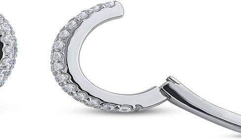 Berricle Sterling Silver Cable بيان أزياء الأذن للنساء ، وميض الذهب المطلي بالروديوم والذهب الأصفر ، ومجموعة اثنين من أزواج in Saudi Arabia