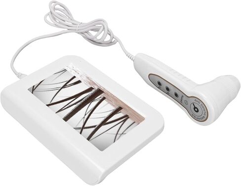 Scalp Skin Analysis Machine, 7 Inch Digital Skin Detector Tester with 50X 200X Lens for Nails Blackheads Beards Leaves Ceramics (US Plug) in Saudi Arabia