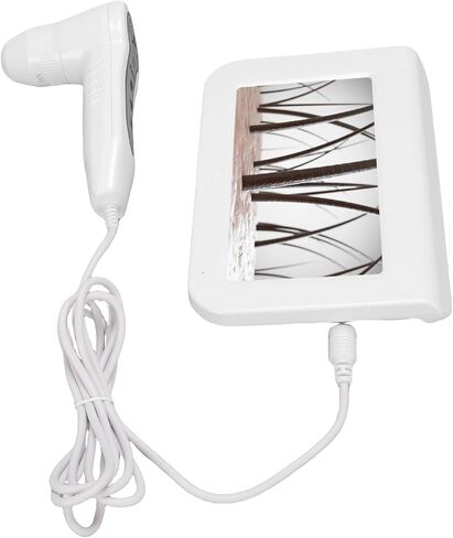 Scalp Skin Analysis Machine, 7 Inch Digital Skin Detector Tester with 50X 200X Lens for Nails Blackheads Beards Leaves Ceramics (US Plug) in Saudi Arabia