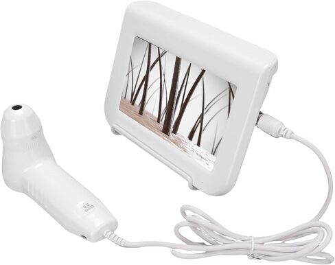 Scalp Skin Analysis Machine, 7 Inch Digital Skin Detector Tester with 50X 200X Lens for Nails Blackheads Beards Leaves Ceramics (US Plug) in Saudi Arabia