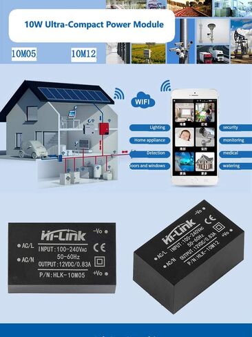 HLK-10M12 AC-DC 220V إلى 12 فولت 10W مفتاح الأسرة الذكي وحدة مزود الطاقة المعزولة (2 PCS) (10M12 220V إلى 12V) in Kuwait