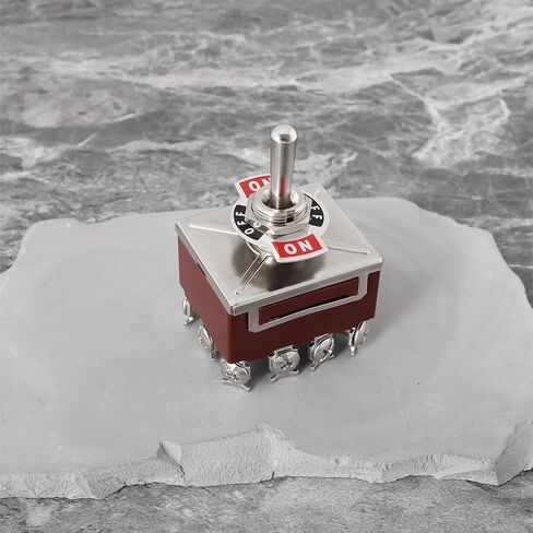 SING F LTD 2PCS 4PDT 4P2T Latching Toggle Switch 59.6x31.6x37.1mm ON-Off-ON Screw Terminals Switch Rock Switch Used to Control Small Electronic Projects in Kuwait