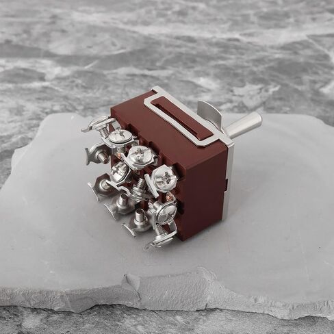 SING F LTD 2PCS 4PDT 4P2T Latching Toggle Switch 59.6x31.6x37.1mm ON-Off-ON Screw Terminals Switch Rock Switch Used to Control Small Electronic Projects in Kuwait