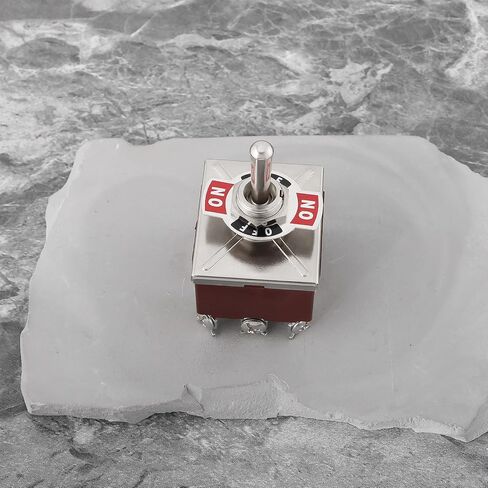 SING F LTD 2PCS 4PDT 4P2T Latching Toggle Switch 59.6x31.6x37.1mm ON-Off-ON Screw Terminals Switch Rock Switch Used to Control Small Electronic Projects in Kuwait