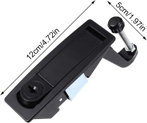 4 pcs Range Tin Draw Door Trigger Mount Locks- Panel Adjustable Industrial Rv Push Thickness: Cabinet Zinc Hasp Operated and Alloy Flush Key Locking Equipment Replacement(Blackx2pcs,12X5CMx3pcs) in Saudi Arabia