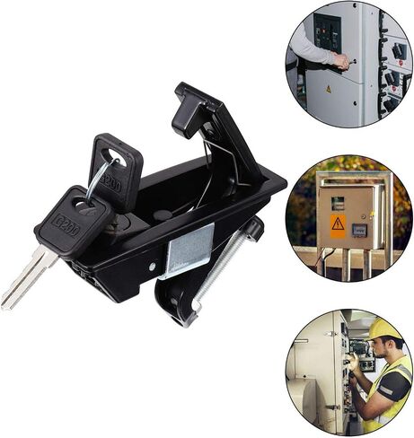 4 pcs Range Tin Draw Door Trigger Mount Locks- Panel Adjustable Industrial Rv Push Thickness: Cabinet Zinc Hasp Operated and Alloy Flush Key Locking Equipment Replacement(Blackx2pcs,12X5CMx3pcs) in Saudi Arabia