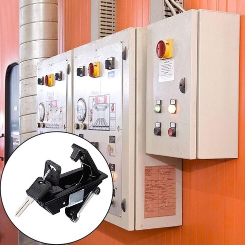 4 pcs Range Tin Draw Door Trigger Mount Locks- Panel Adjustable Industrial Rv Push Thickness: Cabinet Zinc Hasp Operated and Alloy Flush Key Locking Equipment Replacement(Blackx2pcs,12X5CMx3pcs) in Saudi Arabia