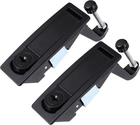 4 pcs Range Tin Draw Door Trigger Mount Locks- Panel Adjustable Industrial Rv Push Thickness: Cabinet Zinc Hasp Operated and Alloy Flush Key Locking Equipment Replacement(Blackx2pcs,12X5CMx3pcs) in Saudi Arabia
