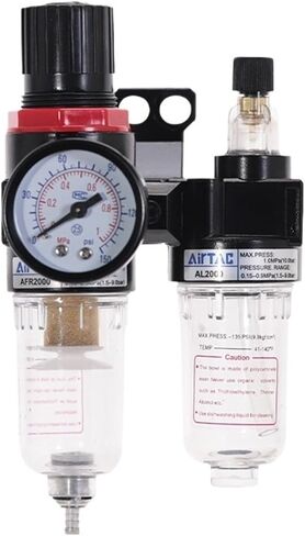 AFR2000+AL2000 G1/4 "ضاغط الهواء AFC2000 منظم فاصل مياه مياه النفط ، مرشح صمام الصمام ، AFC-2000 (AFC-2000 W PC 10MM) in Saudi Arabia