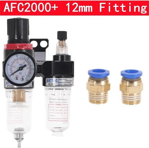 AFR2000+AL2000 G1/4 "ضاغط الهواء AFC2000 منظم فاصل مياه مياه النفط ، مرشح صمام الصمام ، AFC-2000 (AFC-2000 W PC 10MM) in Saudi Arabia
