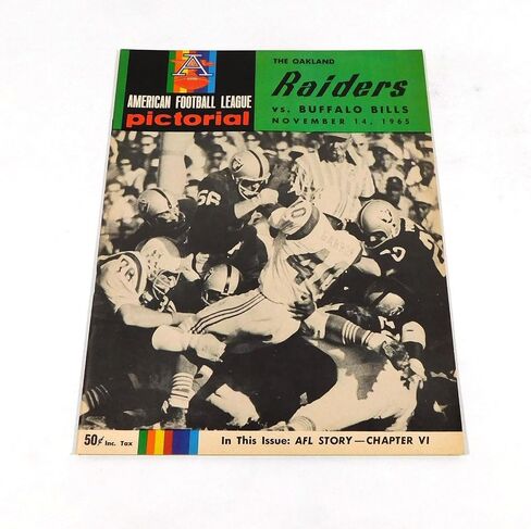 1965 Buffalo Bills at Oakland Raiders AFL Football Program 11-14-65 - NFL Programs in Saudi Arabia
