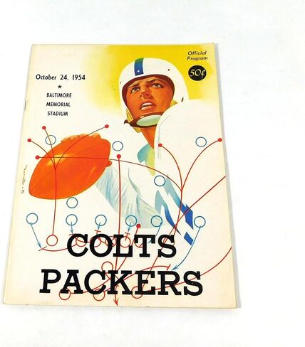 1954 Bay Packers في برنامج Baltimore Colts NFL لكرة القدم 10-24-54-برامج اتحاد كرة القدم الأميركي in Saudi Arabia
