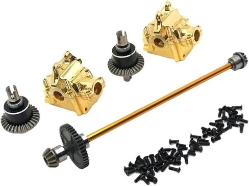 Upgrade Metal Center Drive Shaft Assembly Gearbox Differential Kit for Wltoys 144010 144001 144002 Parts(White) in Saudi Arabia