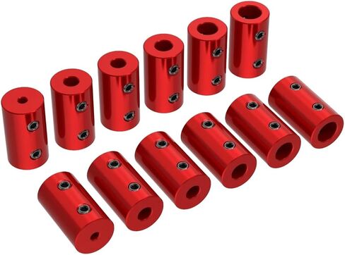 D12L20 Bore 2mm 3mm 4mm 5mm 6mm 8mm 10mm Aluminum Rigid Coupling Rigid Shaft Coupler Motor Connector for RC Boat Car Airplane(4-4) in Saudi Arabia