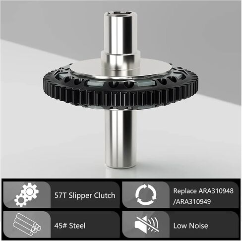 Steel 57T Slipper Set with Slipper Shaft for 1/10 Arrma Granite Senton Vorteks Big Rock Kraton Outcast Big Rock(RM048) in Saudi Arabia