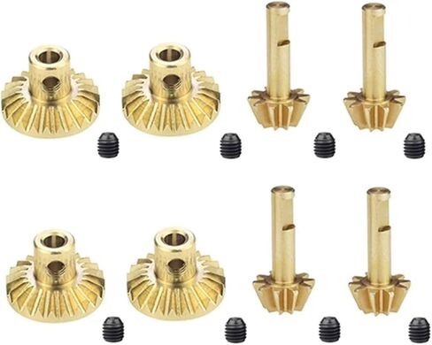 8Pcs Brass Front & Rear Axle Gear Drive Shaft Gear Upgrade Accessories for WPL C14 C24 B24 B36 MN D90 D99 MN99S Parts in Saudi Arabia