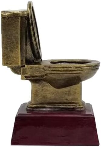 Gold Evalet Bowl Trophy - طوله 6 بوصات | جائزة المرحاض المحفورة مع إدراج اختياري - تخصيص الآن in Kuwait