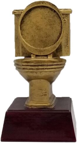 Gold Evalet Bowl Trophy - طوله 6 بوصات | جائزة المرحاض المحفورة مع إدراج اختياري - تخصيص الآن in Kuwait