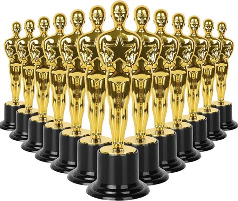 Plastic Gold Star Award Trophies 24 Pack 6 Inch Tall Golden Statue Award for Party Decorations, Party Favors, School Award, Game Prize, Party Prize and Appreciation Gifts in Saudi Arabia