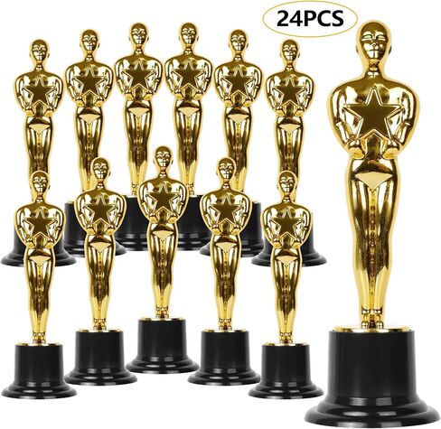 Plastic Gold Star Award Trophies 24 Pack 6 Inch Tall Golden Statue Award for Party Decorations, Party Favors, School Award, Game Prize, Party Prize and Appreciation Gifts in Saudi Arabia