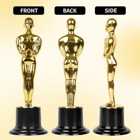 Plastic Gold Star Award Trophies 24 Pack 6 Inch Tall Golden Statue Award for Party Decorations, Party Favors, School Award, Game Prize, Party Prize and Appreciation Gifts in Saudi Arabia