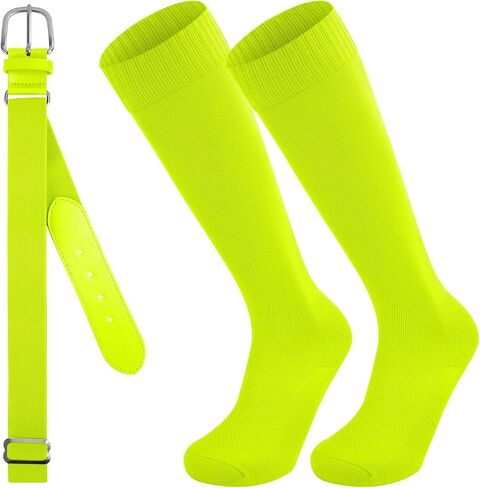 Baseball Socks and Belt Combo Set for Kids, Youth, and Adults, Adjustable and Comfortable Elastic Fit for Boys and Girls in Saudi Arabia