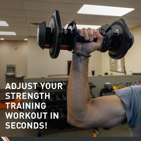 BodySport 40 Pound Adjustable Dumbbells – Includes 12 Free Weights, Ranging from 3 to 40 Pounds, Ideal for Home Gym Workouts and Weight Training in Saudi Arabia