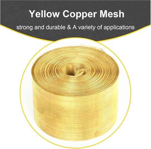 TIST Copper Mesh Sieve Brass Mesh Cloth, Copper Wire Mesh Filter, Household Electromagnetic Signal Shielding Screen Copper Mesh Rolls(20mesh) in Saudi Arabia