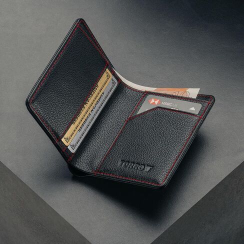 TORRO Genuine USA Leather Men’s Billfold Wallet [RFID Blocking] [5 Credit Card Slots] [1 Microfibre Lined Cash Compartment] [Slim Profile] [Bifold] in Kuwait