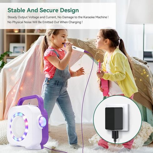 Wall Charger Work with Karaoke Machine, FITE ON USB Power Adapter + Power Cord Compatible with MOYLEAF Portable Karaoke Machine Power Supply in Saudi Arabia