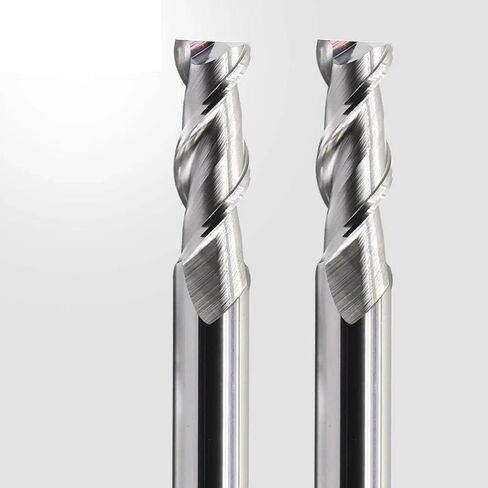 HRC55 3mm 5mm 6mm Shank 2 Flute Cutting Aluminium Copper Processing CNC Router Tungsten Steel Spiral Bit Milling Cutter End Mill(10.0x10Dx75L) in Saudi Arabia
