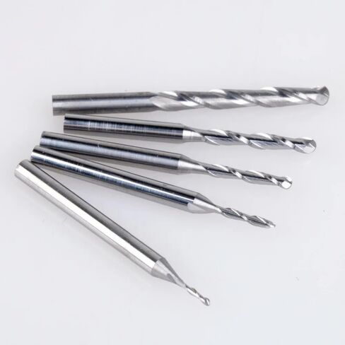 3.175mm 4mm 6mm 2 Flute Spiral Ball Nose End Mill CNC Router Bits for Tungsten Carbide Milling Route Tool(4x32x55L) in Saudi Arabia