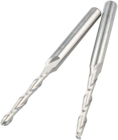 3.175mm 4mm 6mm 2 Flute Spiral Ball Nose End Mill CNC Router Bits for Tungsten Carbide Milling Route Tool(4x32x55L) in Saudi Arabia