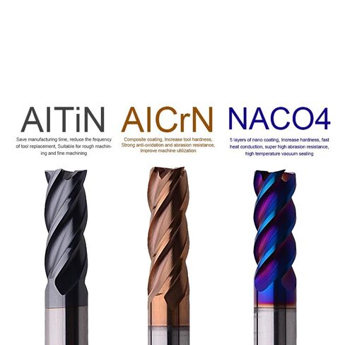 Hard Alloy Metal Milling Cutter 2/3/4 Flute Carbide End Mill for Cut Aluminum Bur Router Bit CNC Fraise Carbure Machine Tool(HRC65-4F,4.0x4Dx75L) in Saudi Arabia