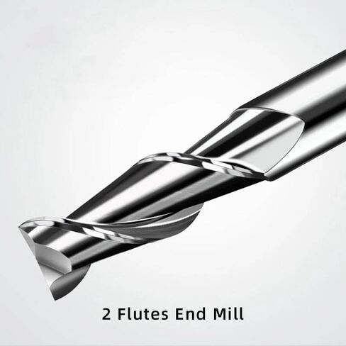 2 المزامير نهاية مطحنة الصلبة كربيد القطع الألومنيوم CNC الآلات CNC Machining 0.1mm-20mm الموجه اللولبي بتات نقش النحاس الخشب (16x16x45x100) in Saudi Arabia