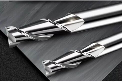 2 المزامير نهاية مطحنة الصلبة كربيد القطع الألومنيوم CNC الآلات CNC Machining 0.1mm-20mm الموجه اللولبي بتات نقش النحاس الخشب (16x16x45x100) in Saudi Arabia