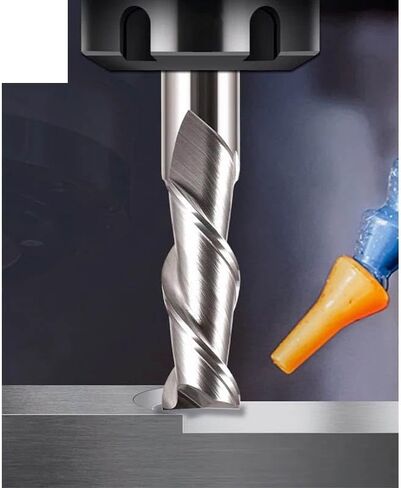 2 المزامير نهاية مطحنة الصلبة كربيد القطع الألومنيوم CNC الآلات CNC Machining 0.1mm-20mm الموجه اللولبي بتات نقش النحاس الخشب (16x16x45x100) in Saudi Arabia